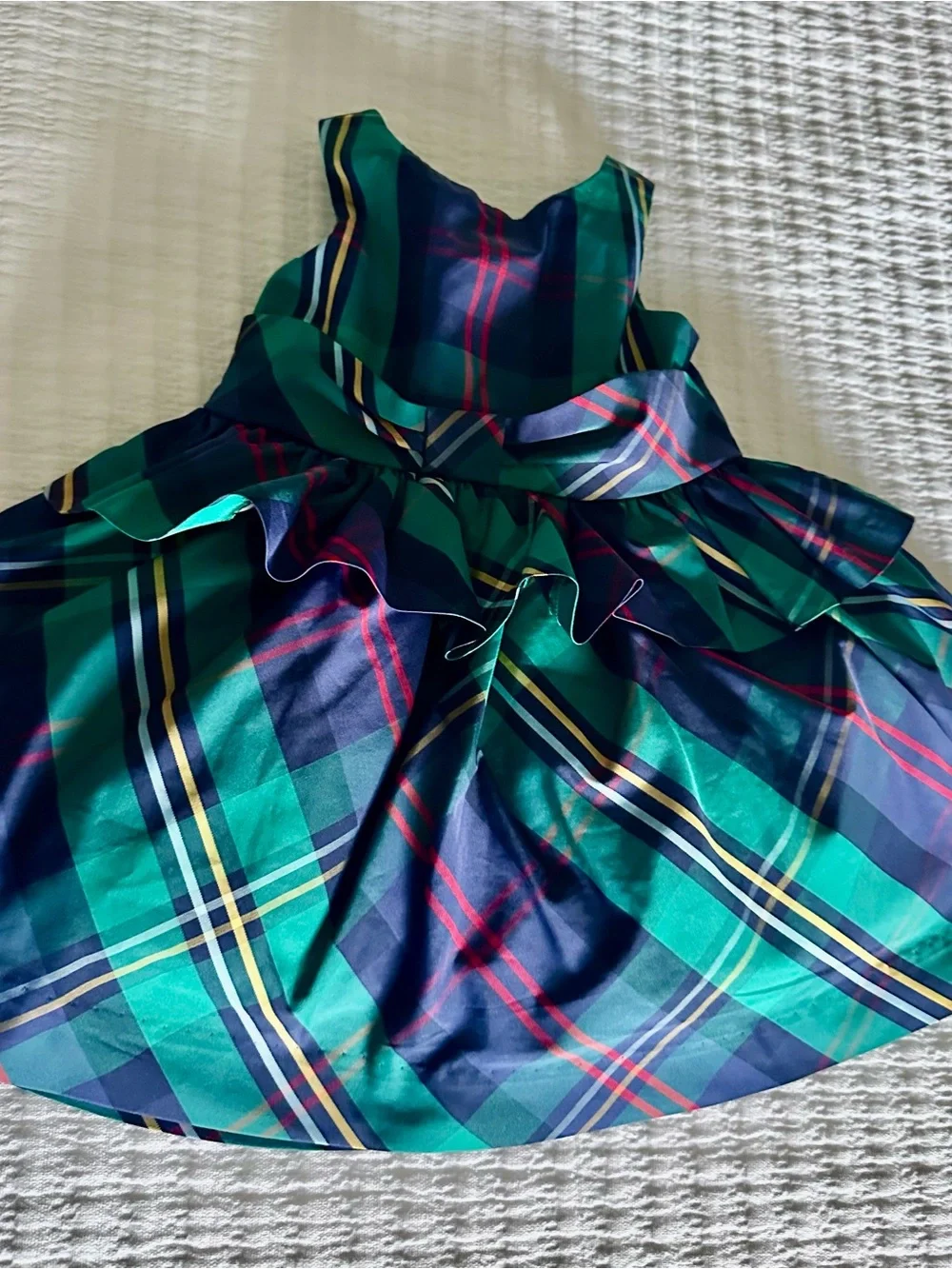 Janie and Jack Peplum Plaid Dress